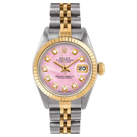 rolex ladies datejust mother of pearl diamond dial|rolex 36mm datejust with diamonds.